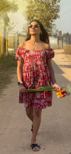 Load image into Gallery viewer, Floral off shoulder dress