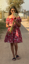 Load image into Gallery viewer, Floral off shoulder dress