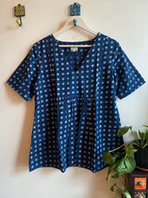 Load image into Gallery viewer, INDIGO PEPLUM TOP