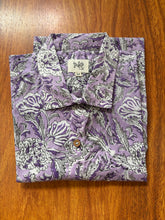 Load image into Gallery viewer, Lavender floral cotton shirt