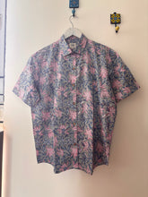 Load image into Gallery viewer, Grey / pink floral cotton shirt