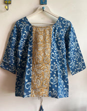 Load image into Gallery viewer, INDIGO PATCH TOP