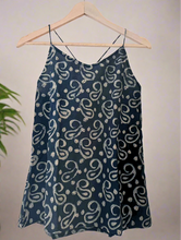 Load image into Gallery viewer, Indigo paisley criss cross top