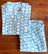 Load image into Gallery viewer, ELEPHANT PRINTED COTTON SLEEP WEAR SET