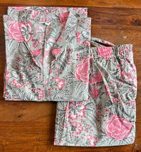 Load image into Gallery viewer, PALE GREEN FLORAL COTTON SLEEP WEAR