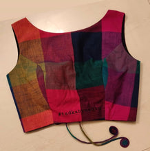 Load image into Gallery viewer, MANAGALAGIRI CHECKS BLOUSE