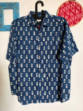 Load image into Gallery viewer, INDIGO PRINTED COTTON SHIRT