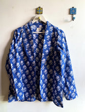 Load image into Gallery viewer, BLUE SHAWL JACKET