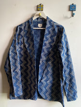 Load image into Gallery viewer, INDIGO CHEVRON SHAWL JACKET