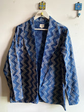 Load image into Gallery viewer, INDIGO CHEVRON SHAWL JACKET