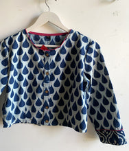 Load image into Gallery viewer, INDIGO PRINTED CROP TOP