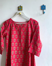 Load image into Gallery viewer, AJRAKH FLARED KURTI