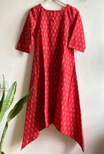 Load image into Gallery viewer, IKAT HANKERCHIEF HEM DRESS