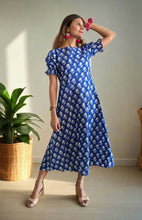 Load image into Gallery viewer, COTTON PUFF SL DRESS