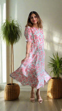 Load image into Gallery viewer, COTTON PUFF SL DRESS