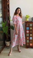 Load image into Gallery viewer, COTTON PUFF SL DRESS