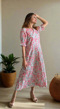 Load image into Gallery viewer, COTTON PUFF SL DRESS