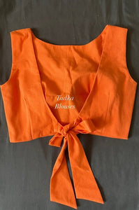 ORANGE SOLID BLOUSE