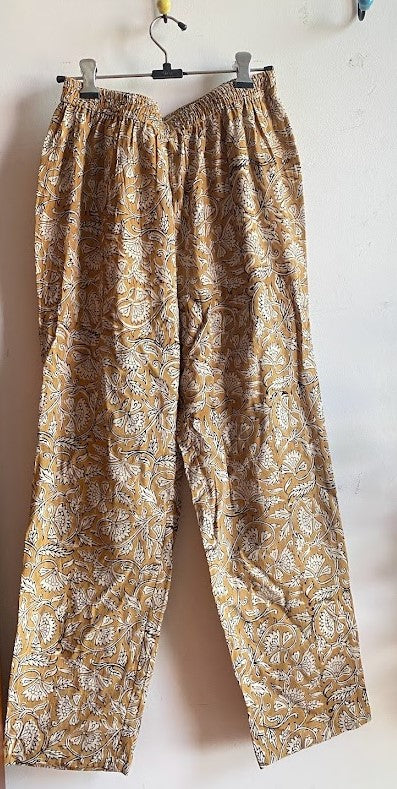 FLORAL PRINTED COTTON PANTS