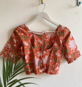 FLORAL COTTON BLOUSE