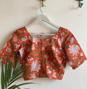 FLORAL COTTON BLOUSE