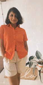 BRIGHT ORANGE SOLID SHIRT