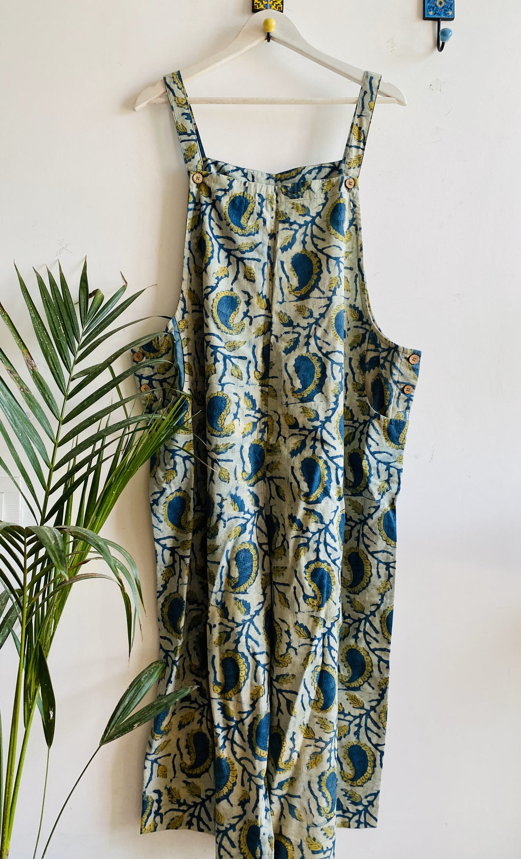 PAISLEY COTTON DUNGAREES