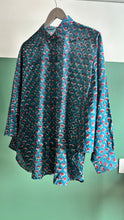Load image into Gallery viewer, Blue ajrakh oversized shirt
