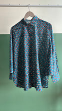 Load image into Gallery viewer, Blue ajrakh oversized shirt
