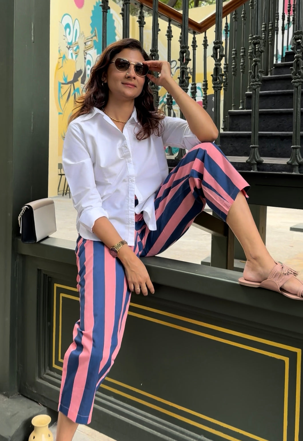 Rozanna stripe pants