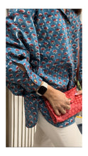 Load image into Gallery viewer, Blue ajrakh oversized shirt
