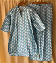 Load image into Gallery viewer, PALE GREEN FLORAL COTTON SLEEP WEAR
