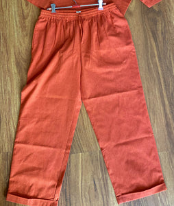 SOLID COTTON PANTS