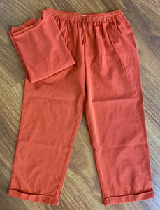 SOLID COTTON PANTS