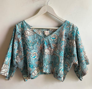 PRINTED COTTON CROP TOP