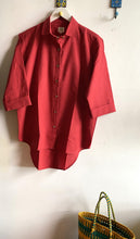 Load image into Gallery viewer, TOMATO RED OVERSIZED SHIRT
