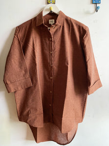 COCO BEAN SOLID OVERSIZED SHIRT