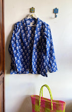 Load image into Gallery viewer, BLUE SHAWL JACKET
