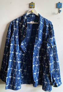 INDIGO FLAMINGO SHAWL JACKET