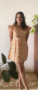 YELLOW FLORAL TENNIS FROCK