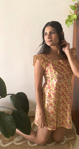 YELLOW FLORAL TENNIS FROCK